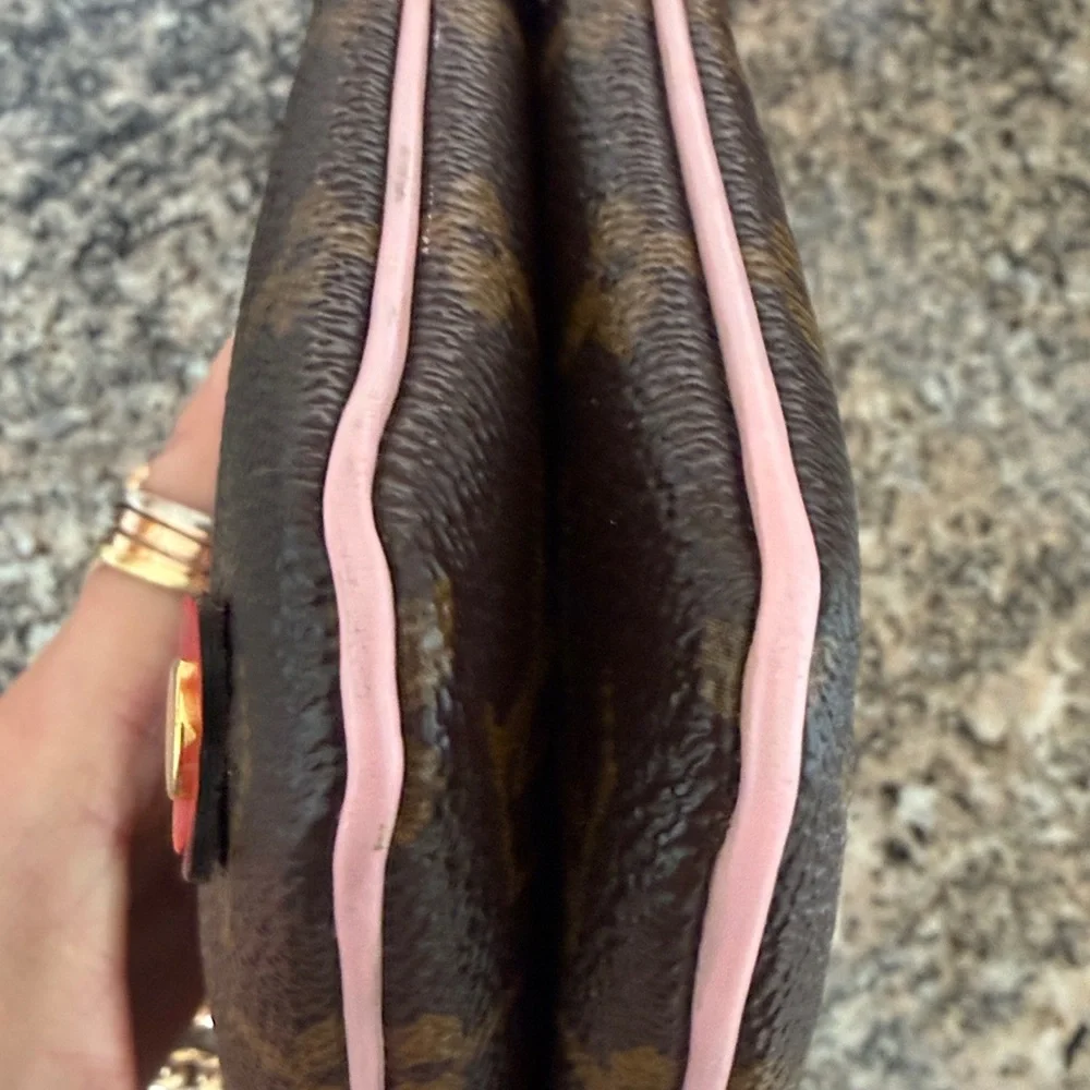 Louis Vuitton Monogram Blooming Flowers Double Zip Pouchette